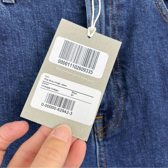 NEW EVERLANE 27 The Way-High Organic Jean Vintage Indigo - Picture 7 of 14